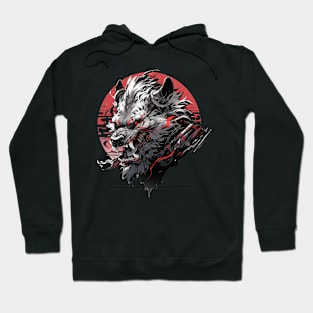 Mecha Tier Tiger Wolf Fuchs Drache Cyborg Hoodie